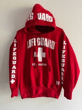 Lifeguard Red Pullover Hoodie - St. Augustine